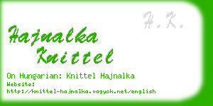 hajnalka knittel business card